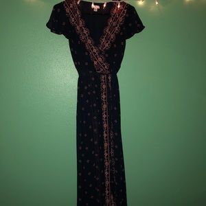 Navy blue maxi dress